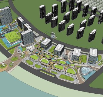 现代办公建筑产业园