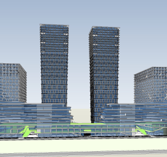 现代办公建筑高层办公楼
