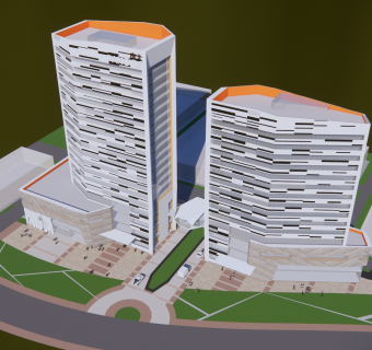 现代办公建筑高层办公楼