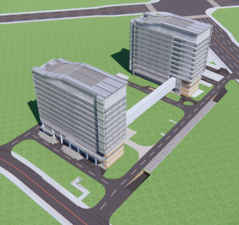现代办公建筑高层办公楼