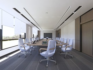 现代办公空间会议室