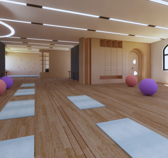 现代健身房 瑜伽室