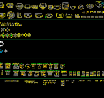 室内家具，摆设多功能cad图库