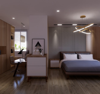 现代卧室sketchup模型下载