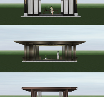 最新10款新中式景观亭SketchUp模型