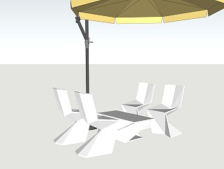 折线景观伞椅