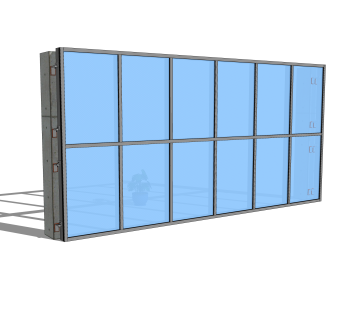 08光伏幕墙节点样式1：中空光伏组件1800×1200×30