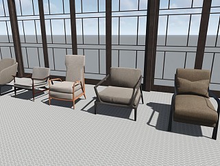 现代室内沙发座椅 <em>木式</em>座椅 休闲座椅 座椅凳子