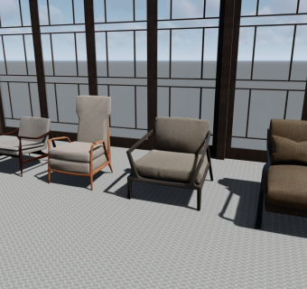 现代室内沙发座椅 木式座椅 休闲座椅 座椅凳子