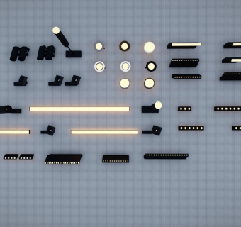 现代商业服装店室内装饰轨道灯  射灯氛围灯筒灯