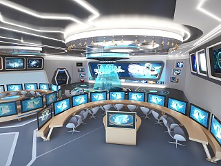 现代科技体验展厅 智能指挥电子科技办公区