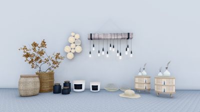 民宿摆件 挂件 摆件 木制组合摆件 墙体挂件 小柜子