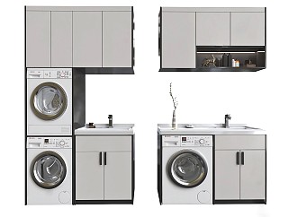 现代洗衣柜洗衣机