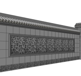 古建筑景墙中式壁画