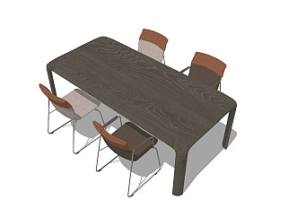 现代餐桌椅组合长桌椅子