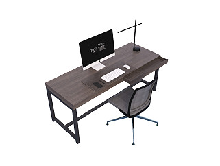 现代办公桌椅电脑台灯