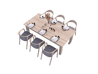 北欧餐桌椅组合餐具