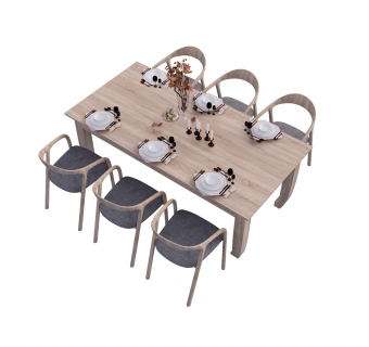 北欧餐桌椅组合餐具
