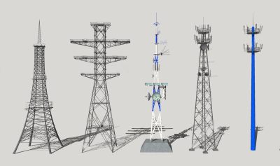 现代信号塔_通讯塔_电塔_基站_基站_联通信号发射塔_铁塔