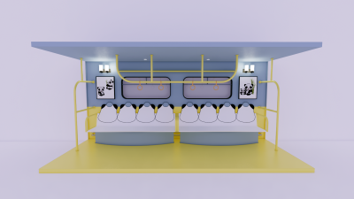 熊猫车厢 地铁座椅