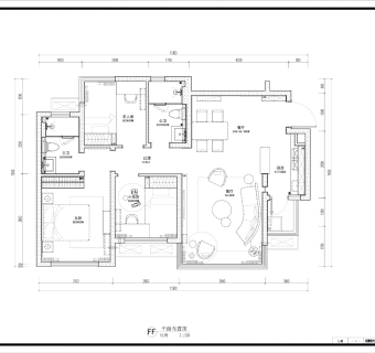 现代风格样板间CAD施工图