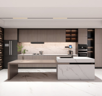 现代风格厨房空间su模型