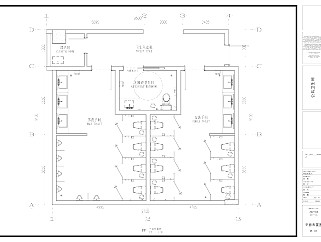 现代风格会所酒店办公空间公共卫生间CAD施工图