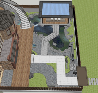 新中式庭院花园