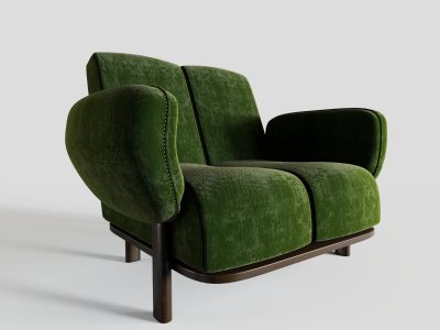 法式复古休闲椅 单人沙发椅 布艺沙发椅