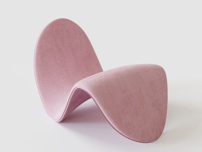 现代休闲椅 布艺休闲椅 粉色休闲椅