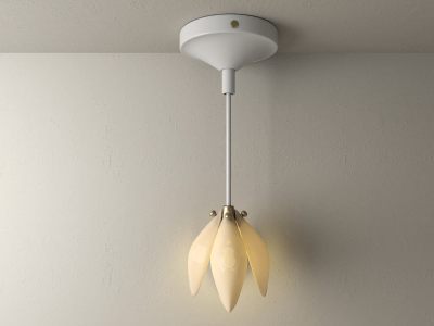 中古吊灯 陶瓷吊灯 玉兰花吊灯 花瓣灯