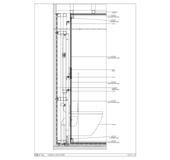 挂墙马桶节点图纸