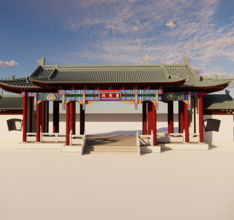 趵突泉廊亭设计 木构架 明清建筑 古建筑 琉璃瓦