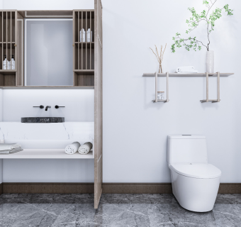 新中式卫生间洗手台卫浴SU模型