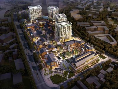 新中式商业街模型