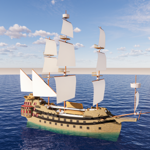 海盗船船帆模型