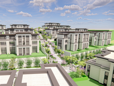 联排别墅区建筑及景观