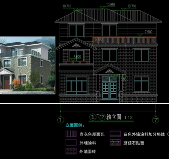 欧式三层独栋别墅农村自建房建筑全套图纸