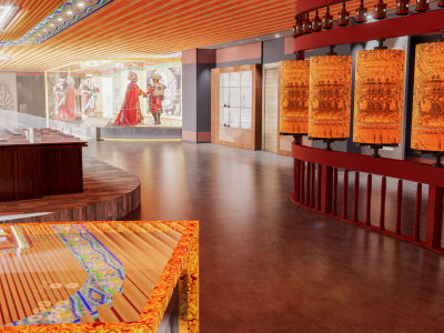 藏文化展览厅室内模型