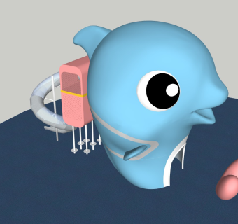 海豚滑梯 儿童攀爬屋 海豚游乐设施