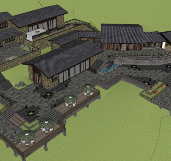 新中式民宿 原乡建筑  乡村建筑 民宿酒店