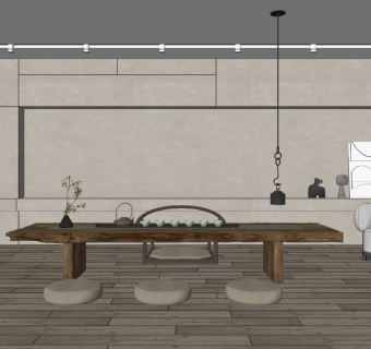 新中式茶室SU模型