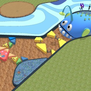 海洋主题儿童游乐场地景观设计SU模型