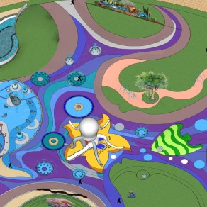 儿童海洋主体游乐场地景观设计SU模型