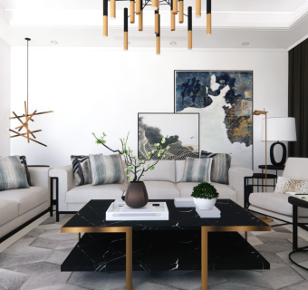 现代风格家装客餐厅室内设计