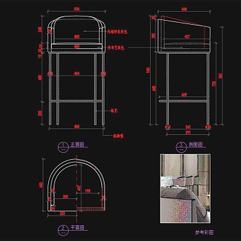 吧椅CAD图纸