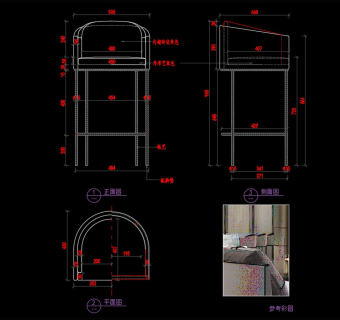 吧椅CAD图纸