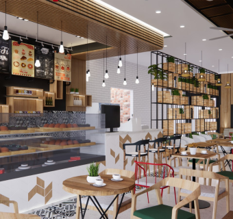 现代简约餐饮空间,工业风餐饮空间,餐饮空间,工装