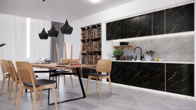 M002767-现代简约家装餐厅空间,餐厅,家装-iMod