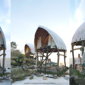 东南亚民宿酒店 高脚屋 船形屋 小木屋 吊脚楼